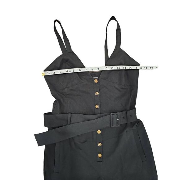 Reiss Sola Button Through Jumpsuit in black Sz 4 - Picture 5 of 8